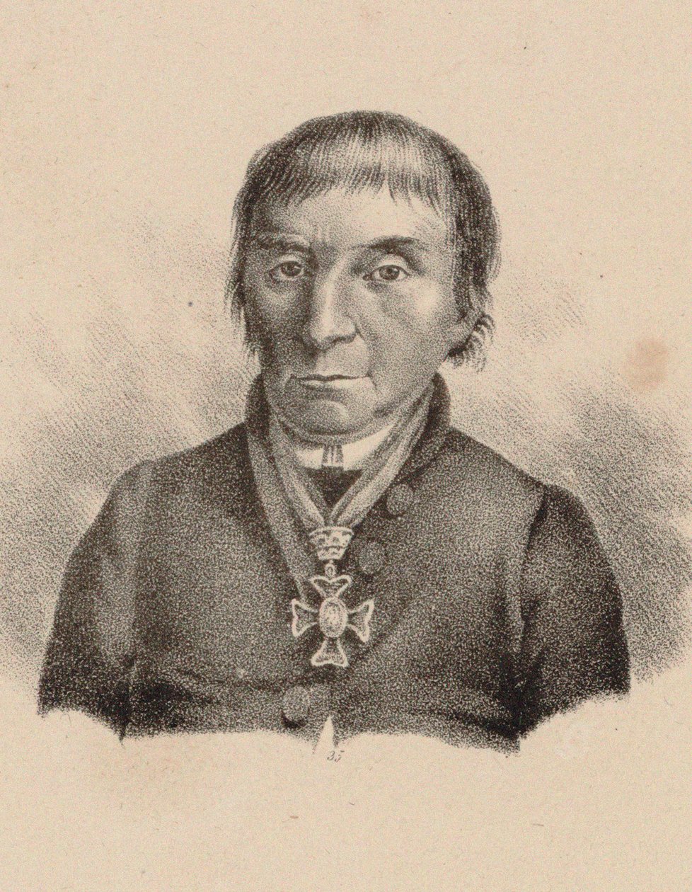 Retrato do pianista e compositor Maximilian Stadler 1748-1833, 1830. de Unbekannt