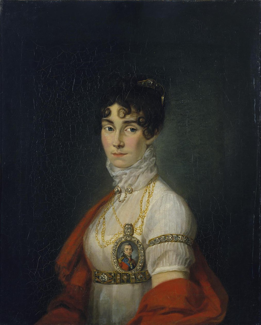 Retrato da atriz e cantora, condessa Praskovya Sheremetyeva Zhemchugova 1768-1803, início de Unbekannt
