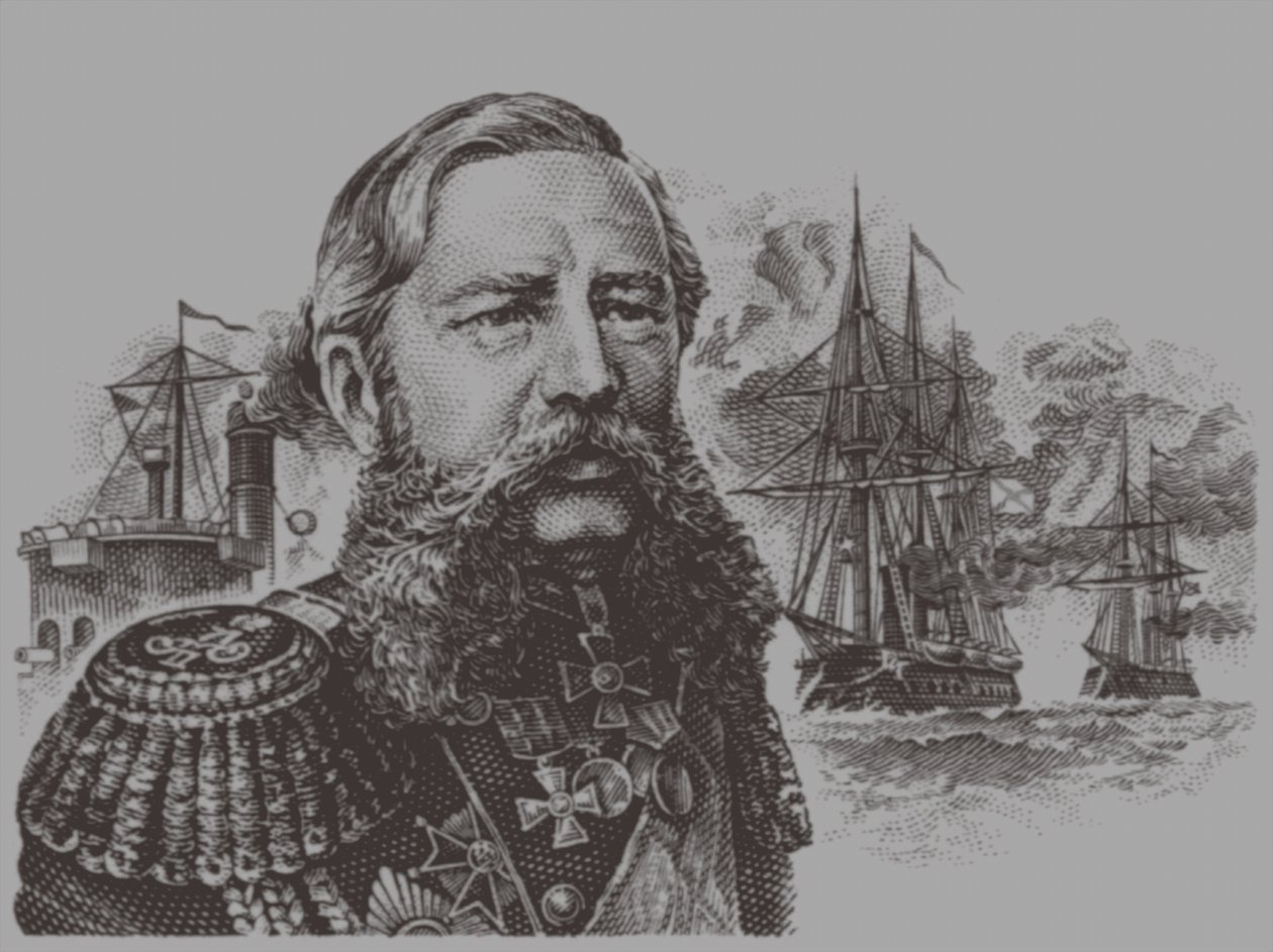 Retrato do Almirante Grigory Ivanovich Butakov 1820-1882, século 20 de Unbekannt
