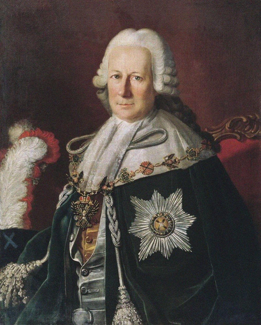 Retrato do almirante Semyon Ivanovich Mordvinov 1701-1777 Depois de Carl Ludwig Christineck, 1771 de Unbekannt