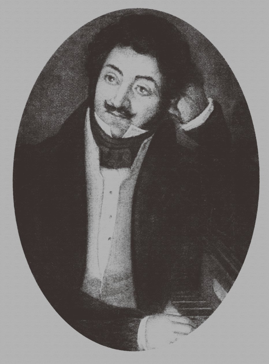 Retrato do compositor Alexander Aleksandrovich Alyabyev 1787-1851, 1810s de Unbekannt
