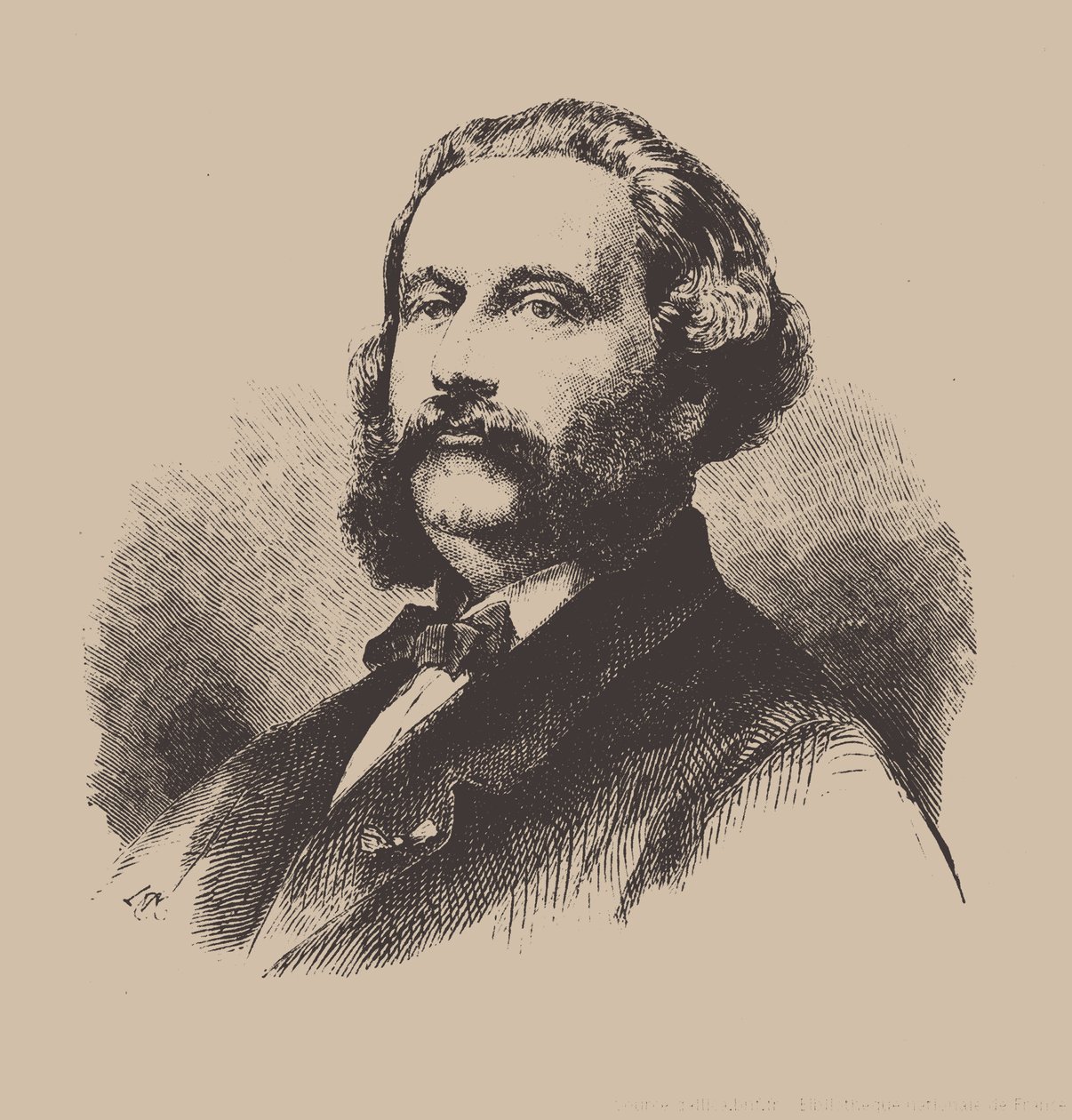Retrato do compositor Alfred Jaëll 1832-1882. de Unbekannt