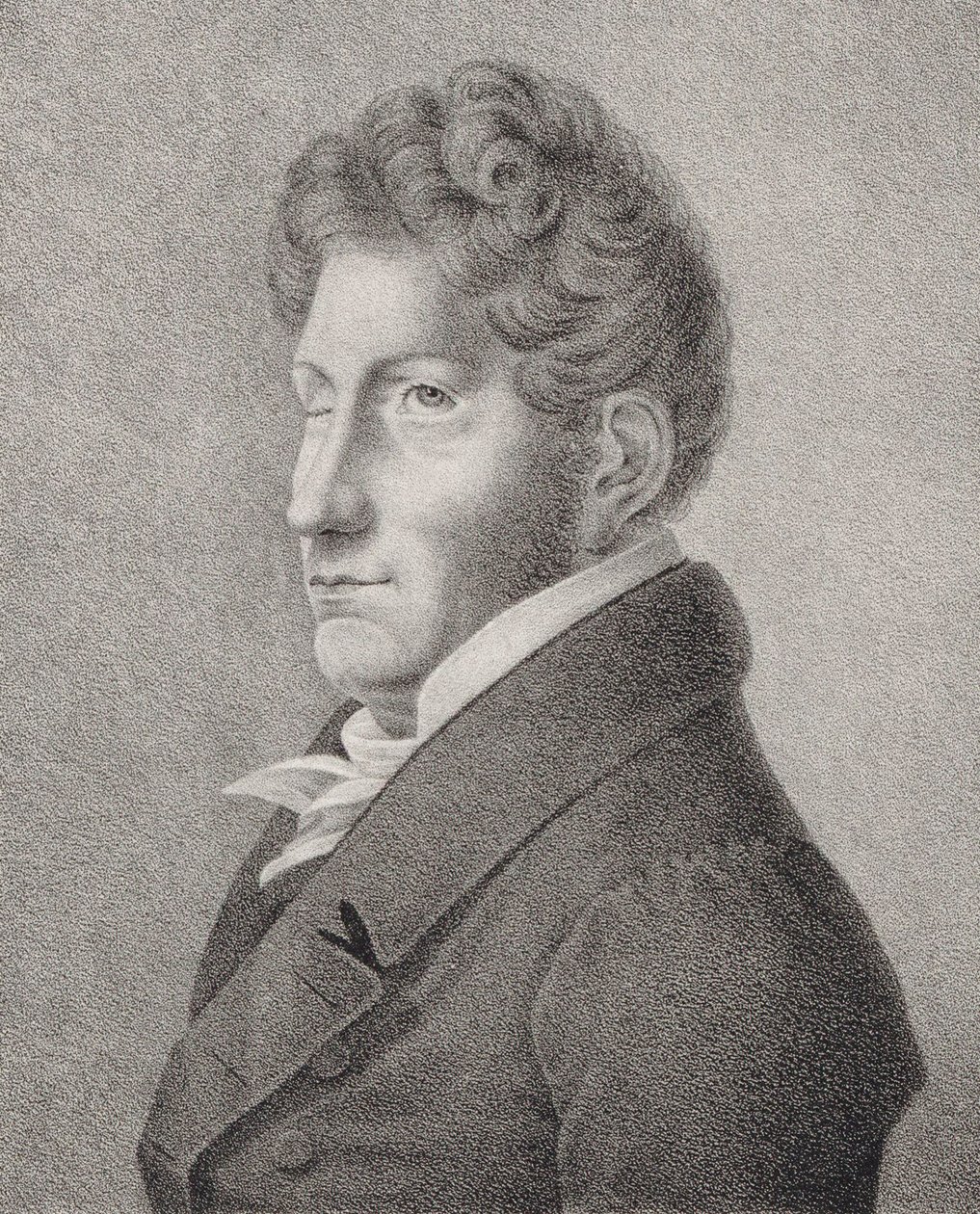 Retrato do compositor Friedrich Kuhlau 1786-1832. de Unbekannt