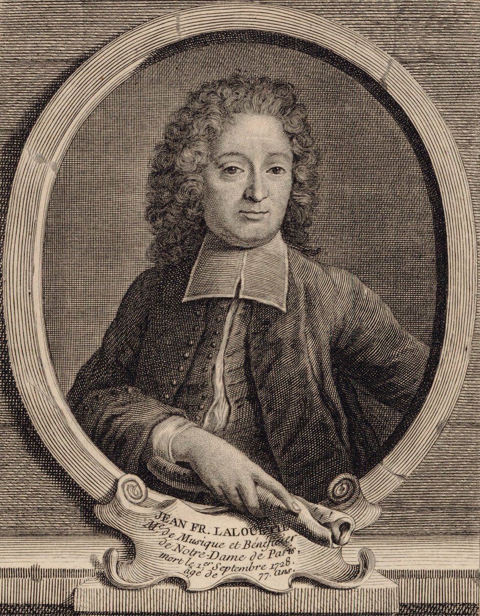 Retrato do compositor Jean-François Lallouette 1651-1728. de Unbekannt