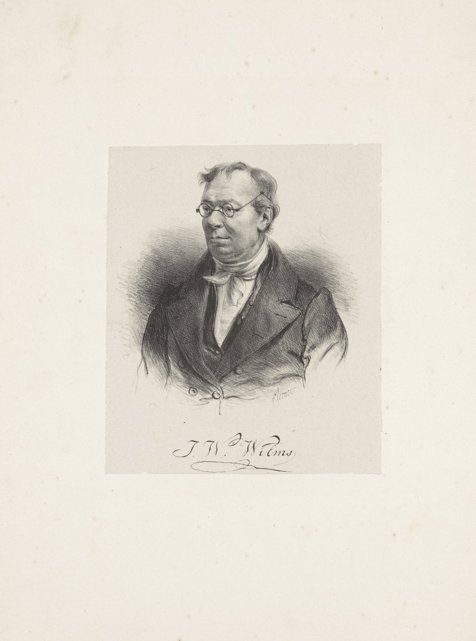Retrato do compositor Johann Wilhelm Wilms 1772-1847, 1835. de Unbekannt