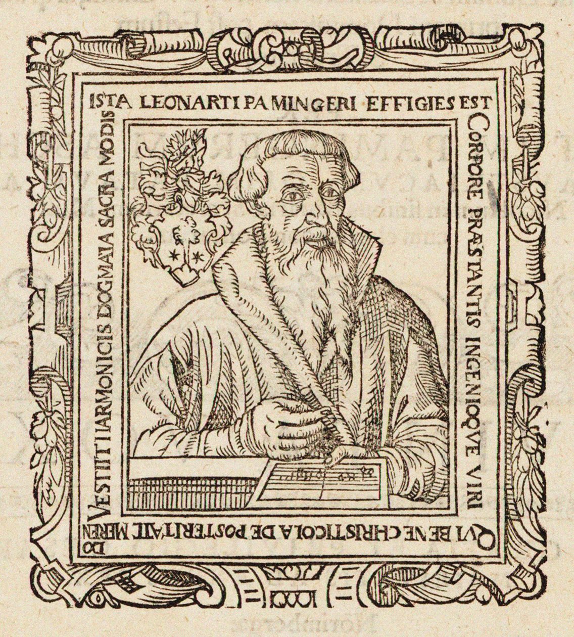 Retrato do compositor Leonhard Paminger 1495-1567, 1573. de Unbekannt