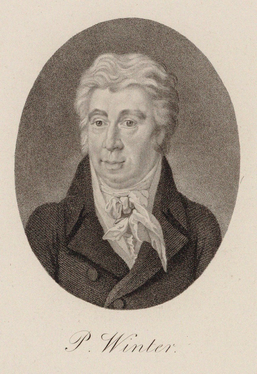 Retrato do compositor Peter von Winter 1754-1825, ca 1825. de Unbekannt