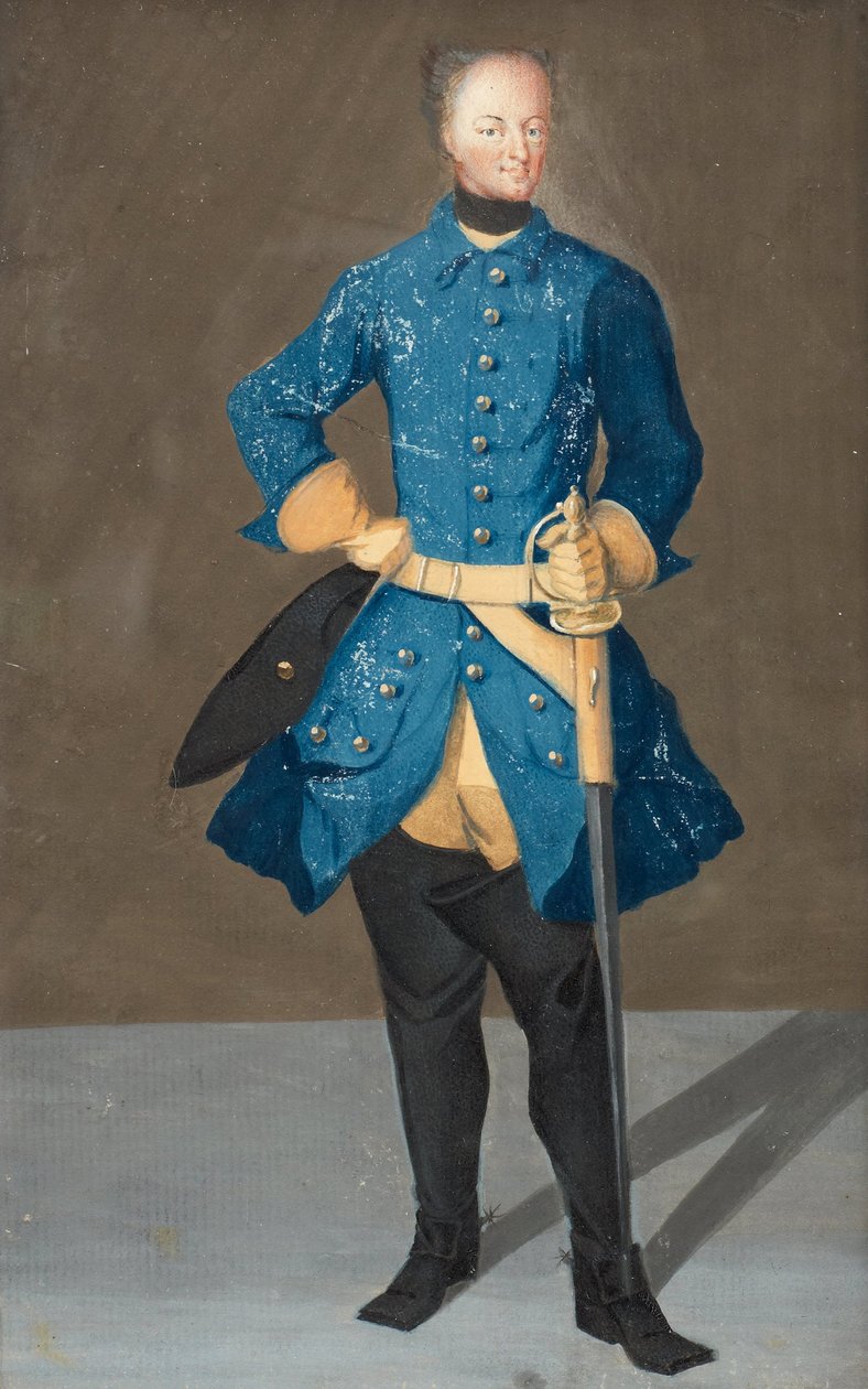 Retrato do rei Carlos XII da Suécia 1682-1718, década de 1710 de Unbekannt