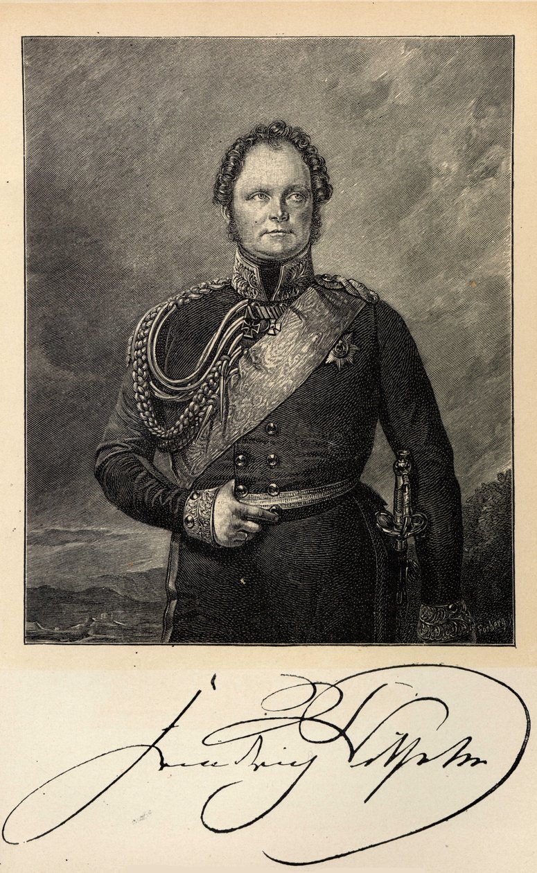 Retrato do Rei Frederick William IV da Prússia 1795-1861. de Unbekannt