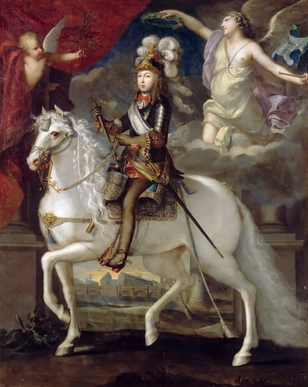 Retrato do rei Luís XIV 16381715 em criança de Unbekannt