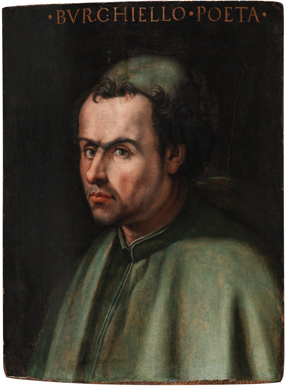 Retrato do poeta Domenico di Giovanni Burchiello 1404-1449, século XVI. de Unbekannt