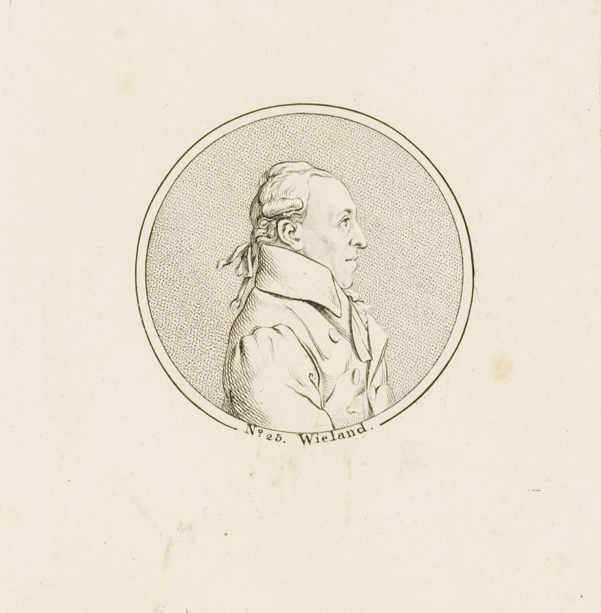 Retrato do poeta e escritor Christoph Martin Wieland 1733-1813, c. 1810 de Unbekannt