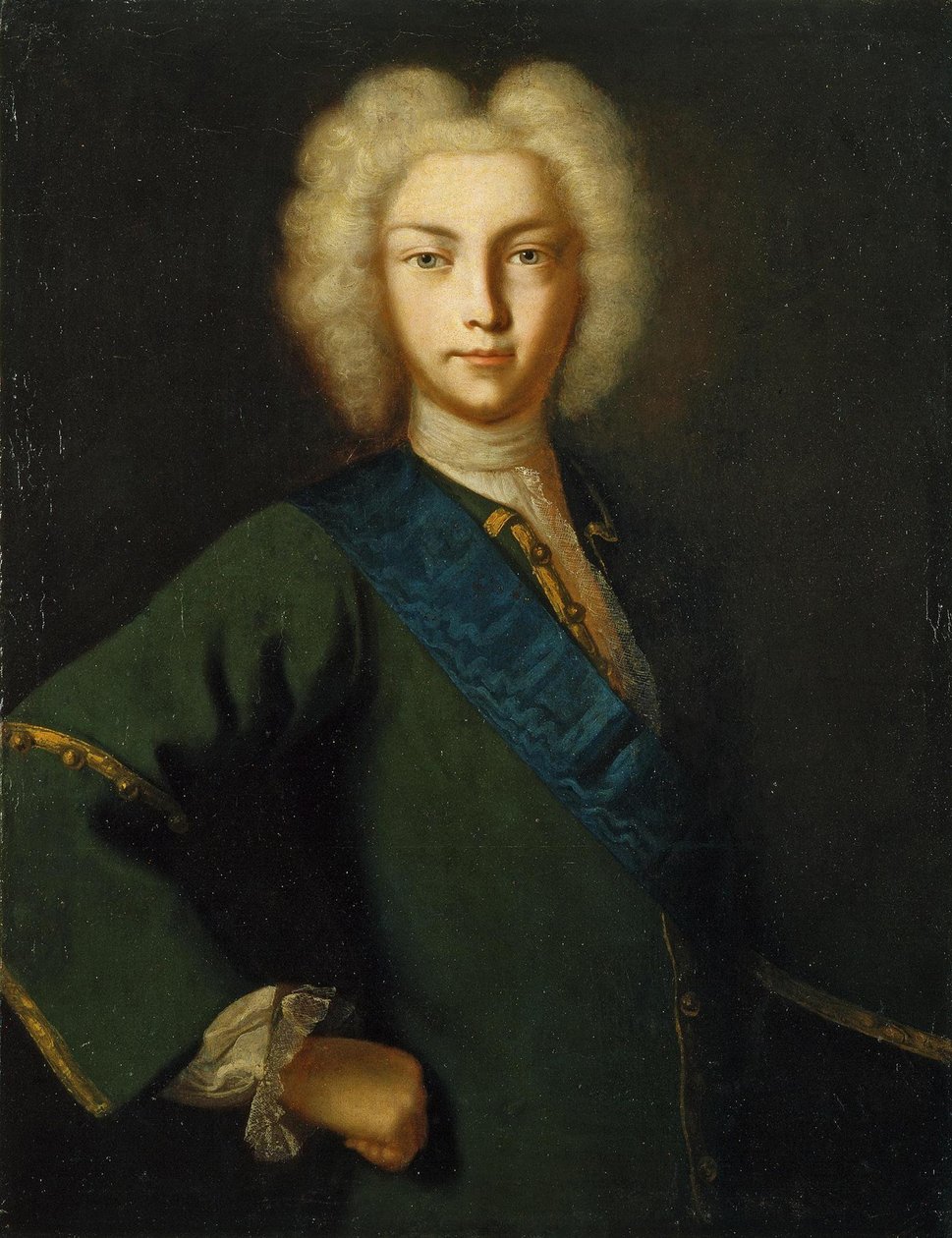Retrato do czar Pedro II da Rússia 1715-1730, século XVIII de Unbekannt