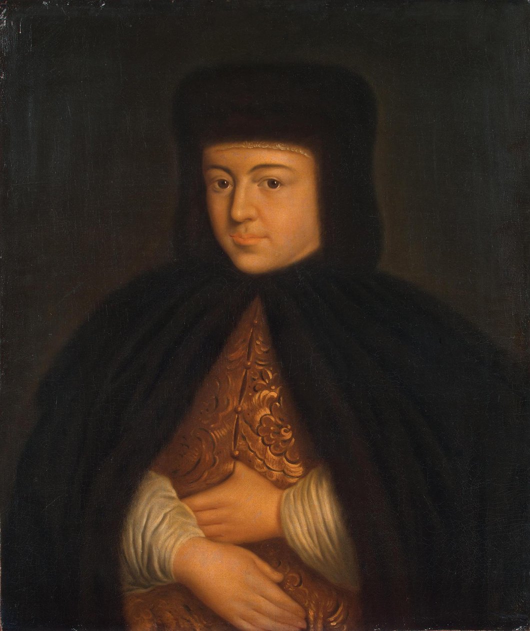 Retrato da czarina Natalia Naryshkina 1651-1694, esposa do czar Alexis I da Rússia, primeiro terço de Unbekannt
