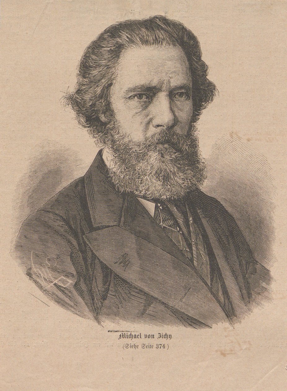 Retrato do artista Mihály Zichy 1827-1906, 1877. de Unbekannt