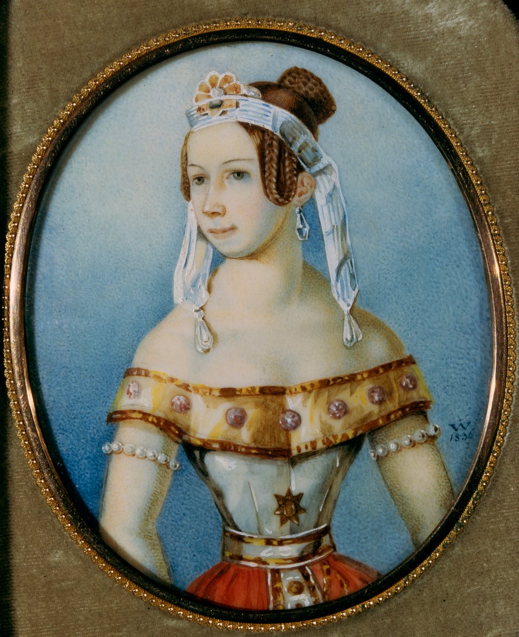 Retrato da bailarina Varvara Volkova 1816-1898, 1836 de Unbekannt