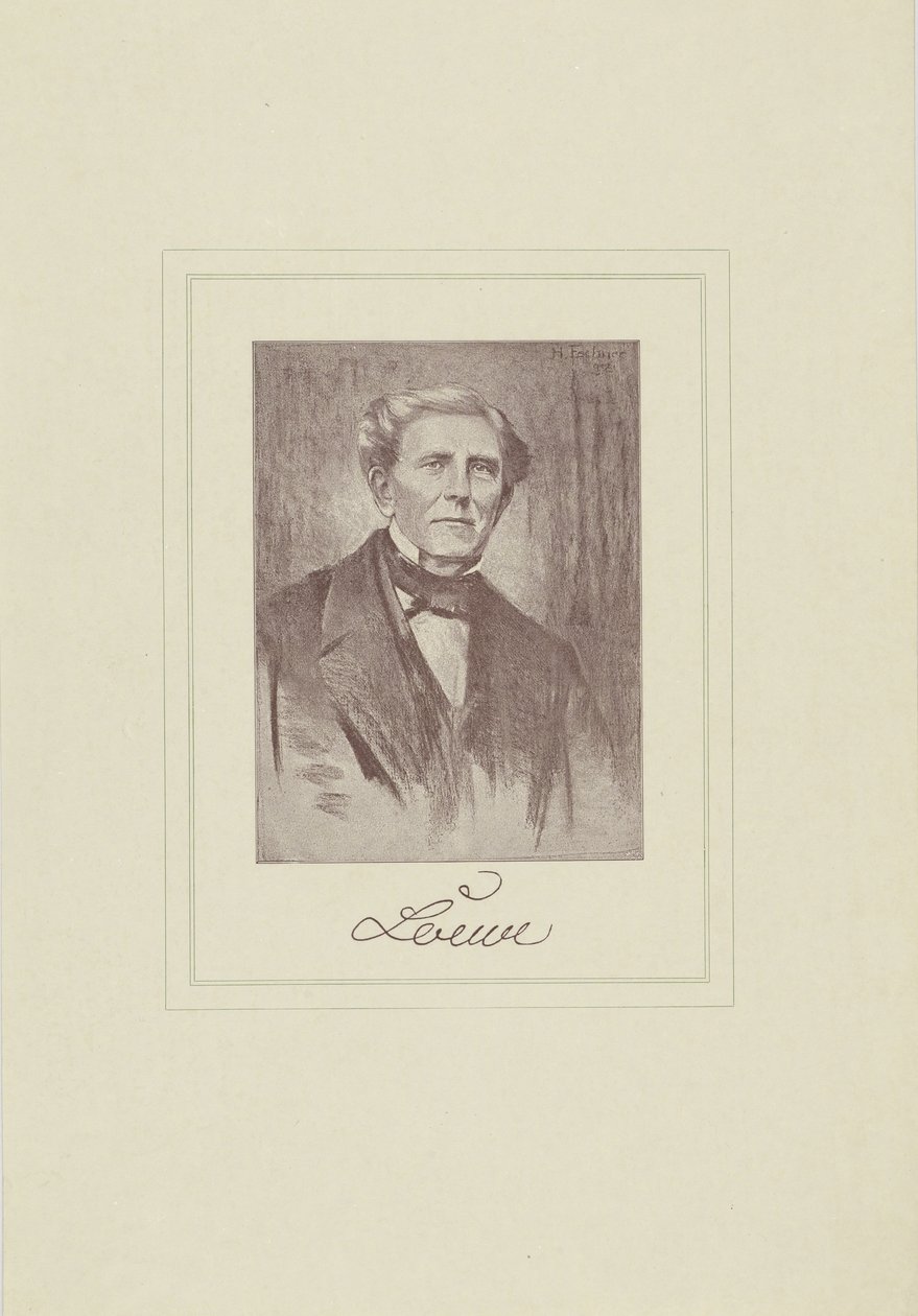 Retrato do compositor Carl Loewe 1796-1869. de Unbekannt