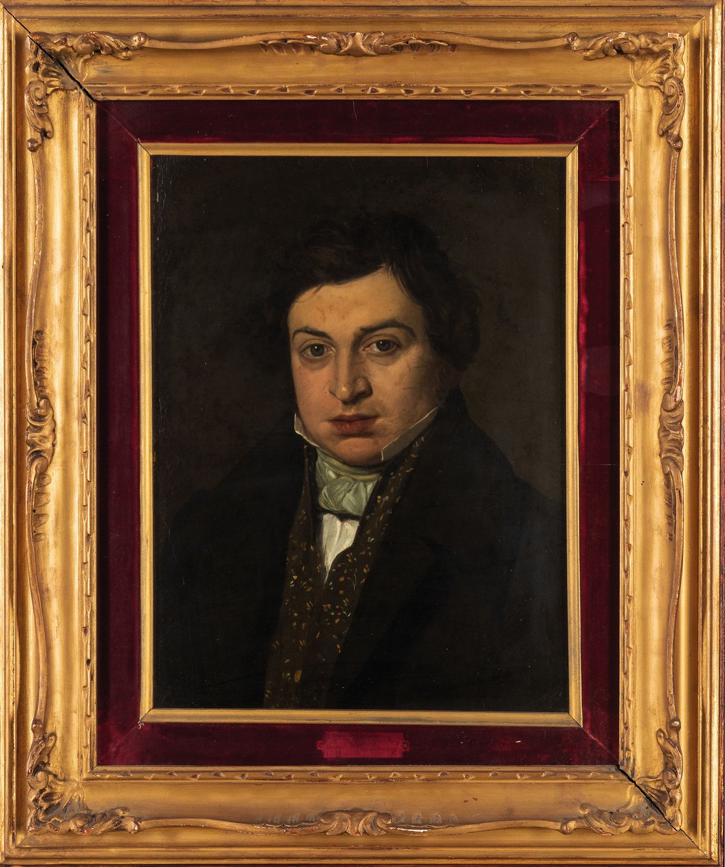 Retrato do compositor Gioachino Antonio Rossini 1792-1868. de Unbekannt