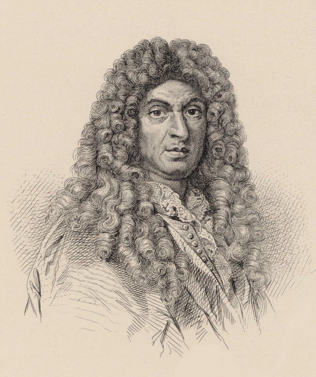 Retrato do compositor Jean-Baptiste Lully 1632-1687. de Unbekannt