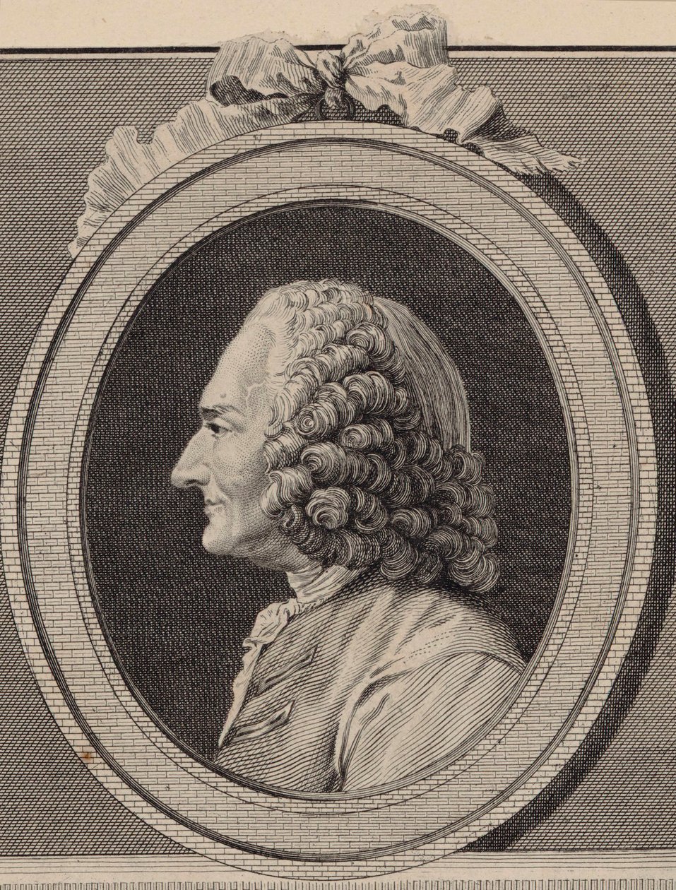 Retrato do compositor Jean-Philippe Rameau 1683-1764.