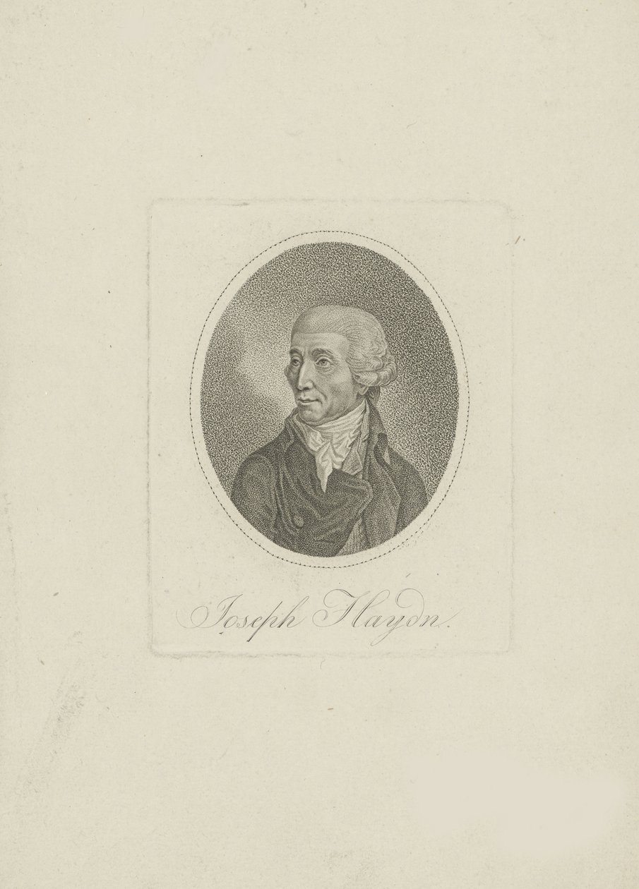 Retrato do compositor Joseph Haydn 1732-1809, de 1800. de Unbekannt