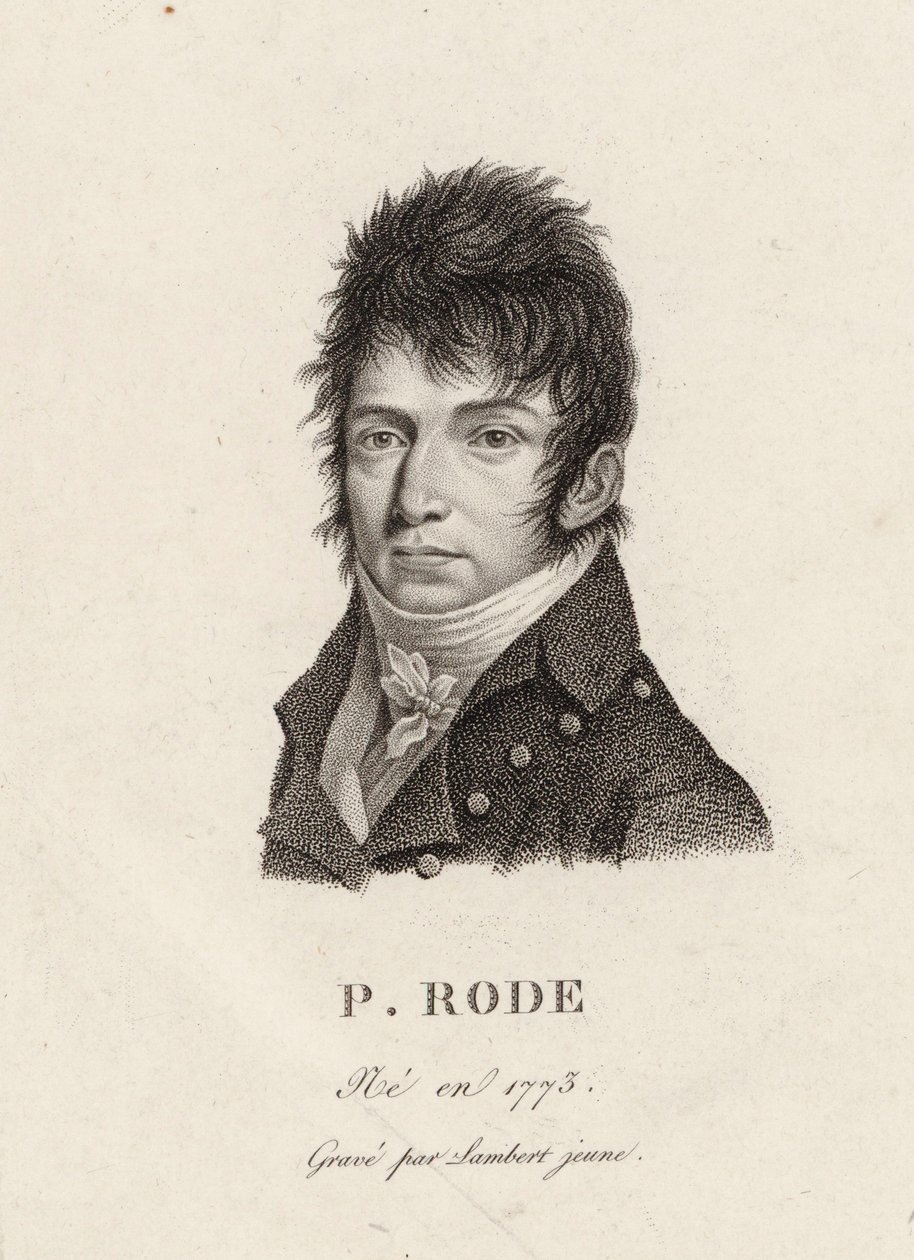 Retrato do compositor Pierre Jacques Joseph Rode 1774-1830. de Unbekannt