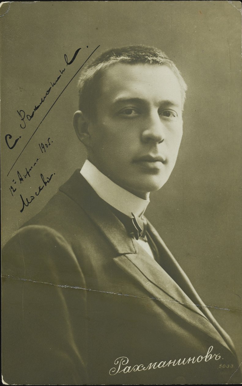 Retrato do compositor Sergei Rakhmaninov 1873-1943, c. 1905 de Unbekannt