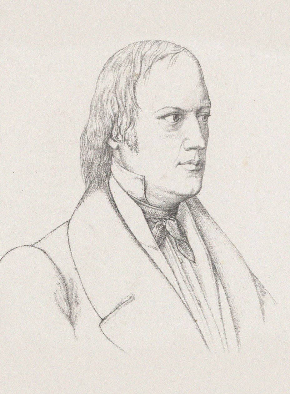 Retrato do maestro e compositor Johann Nepomuk Schelble 1789-1837, c. 1830-1840. de Unbekannt