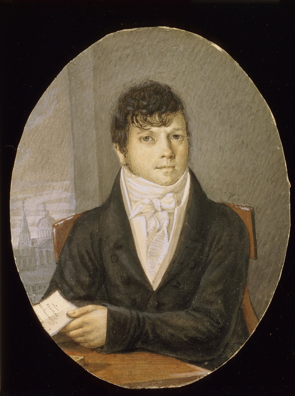 Retrato do dançarino, mestre de balé e roteirista Ivan Valberkh 1766-1819 de Unbekannt