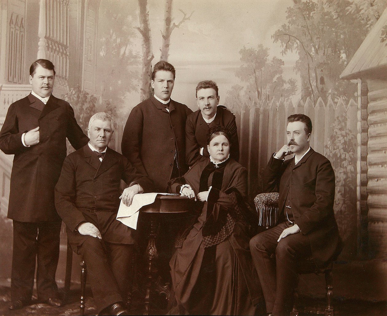 Retrato da família de Sophia Perovskaya, década de 1860 de Unbekannt
