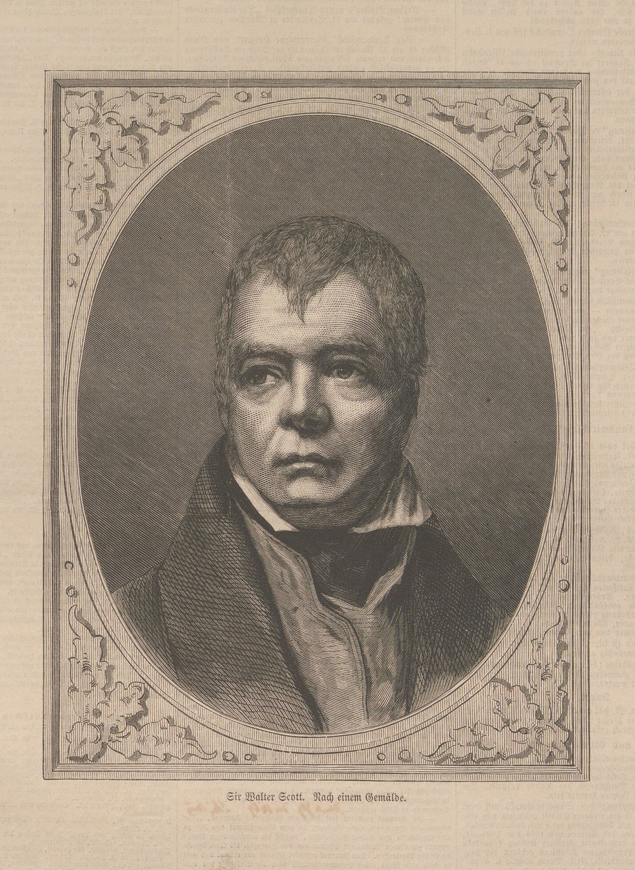Retrato do romancista histórico e poeta Sir Walter Scott 1771-1832, 1871. de Unbekannt