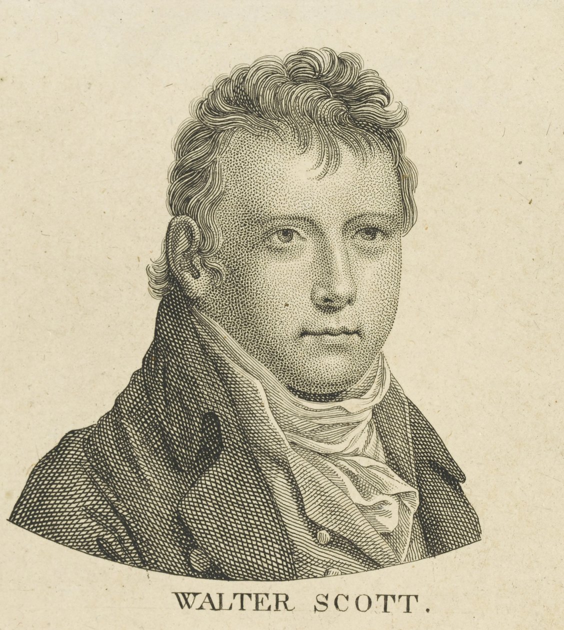Retrato do romancista e poeta histórico Sir Walter Scott 1771-1832, c. 1800. de Unbekannt