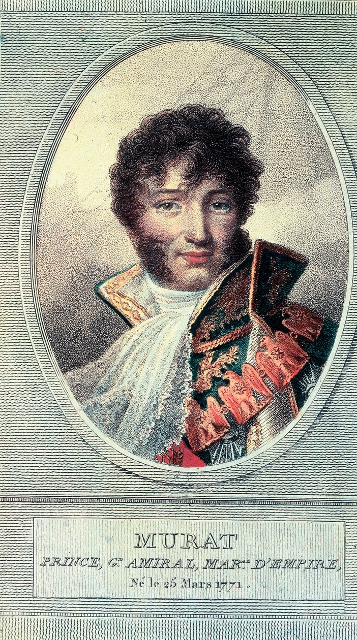 Retrato do rei de Nápoles Joachim Murat, militar e político francês (1767-1815). de Unbekannt