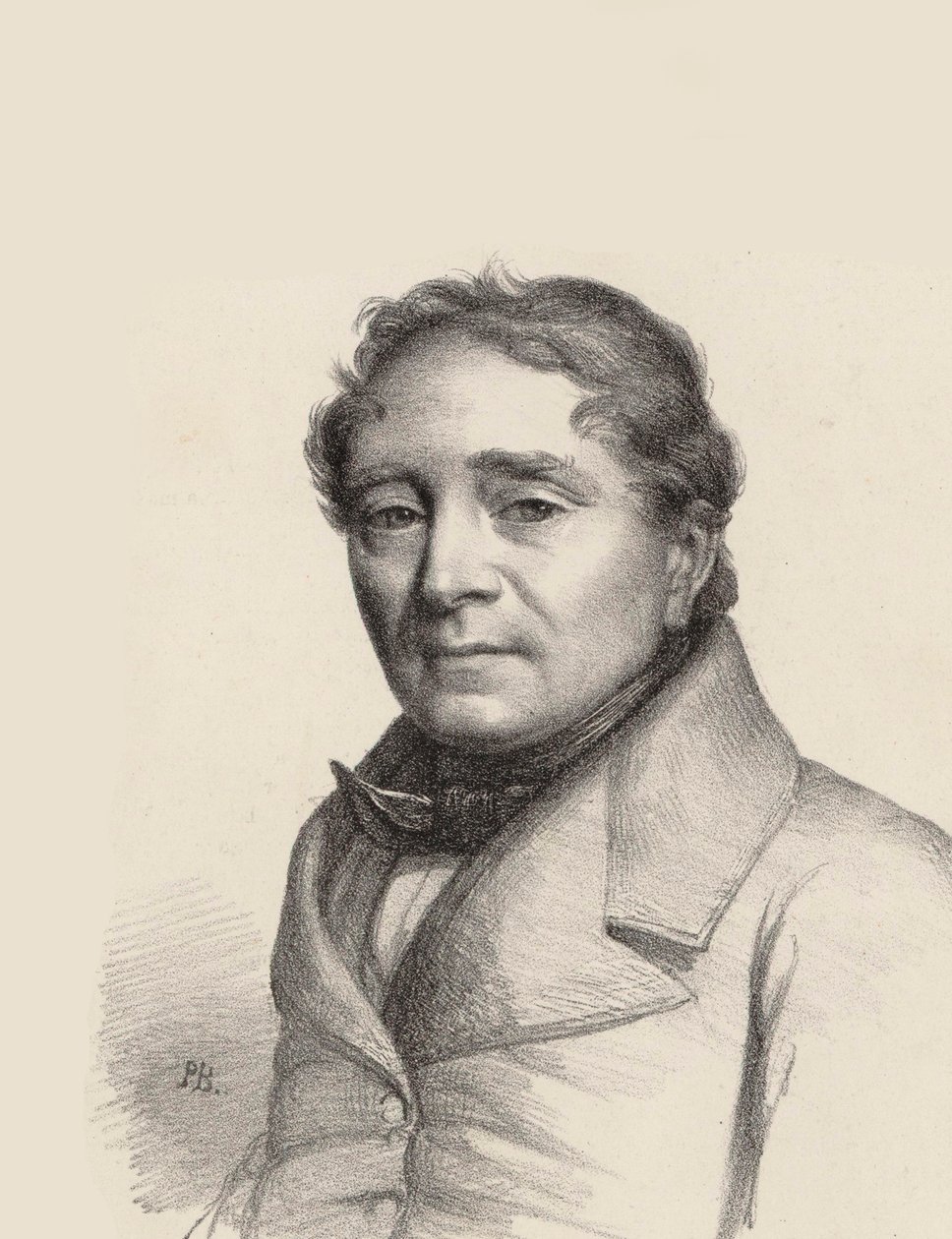 Retrato do cantor de ópera Louis Antoine Eléonore Ponchard 1787-1866, 1845. de Unbekannt