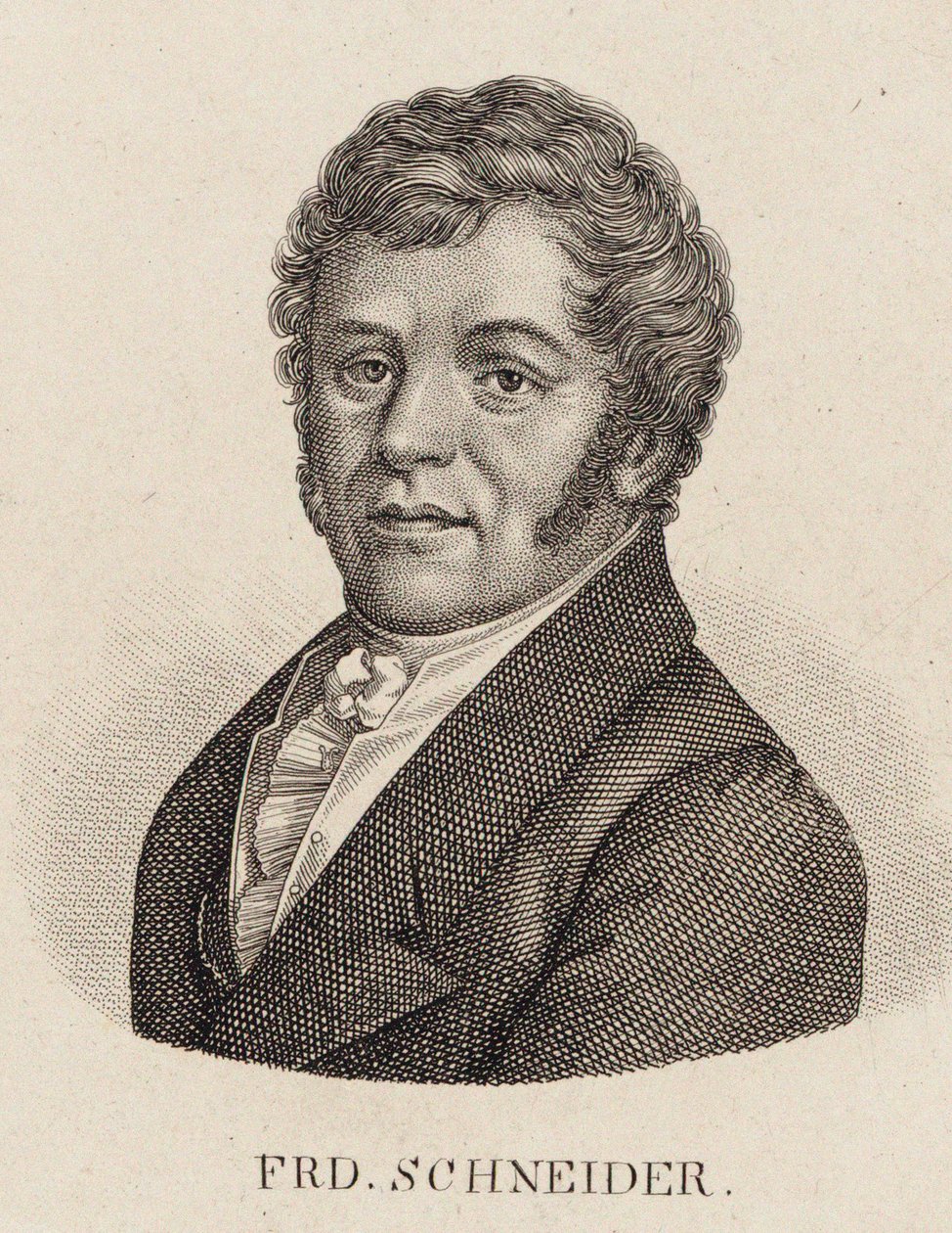 Retrato do organista e compositor Friedrich Schneider 1786-1853. de Unbekannt