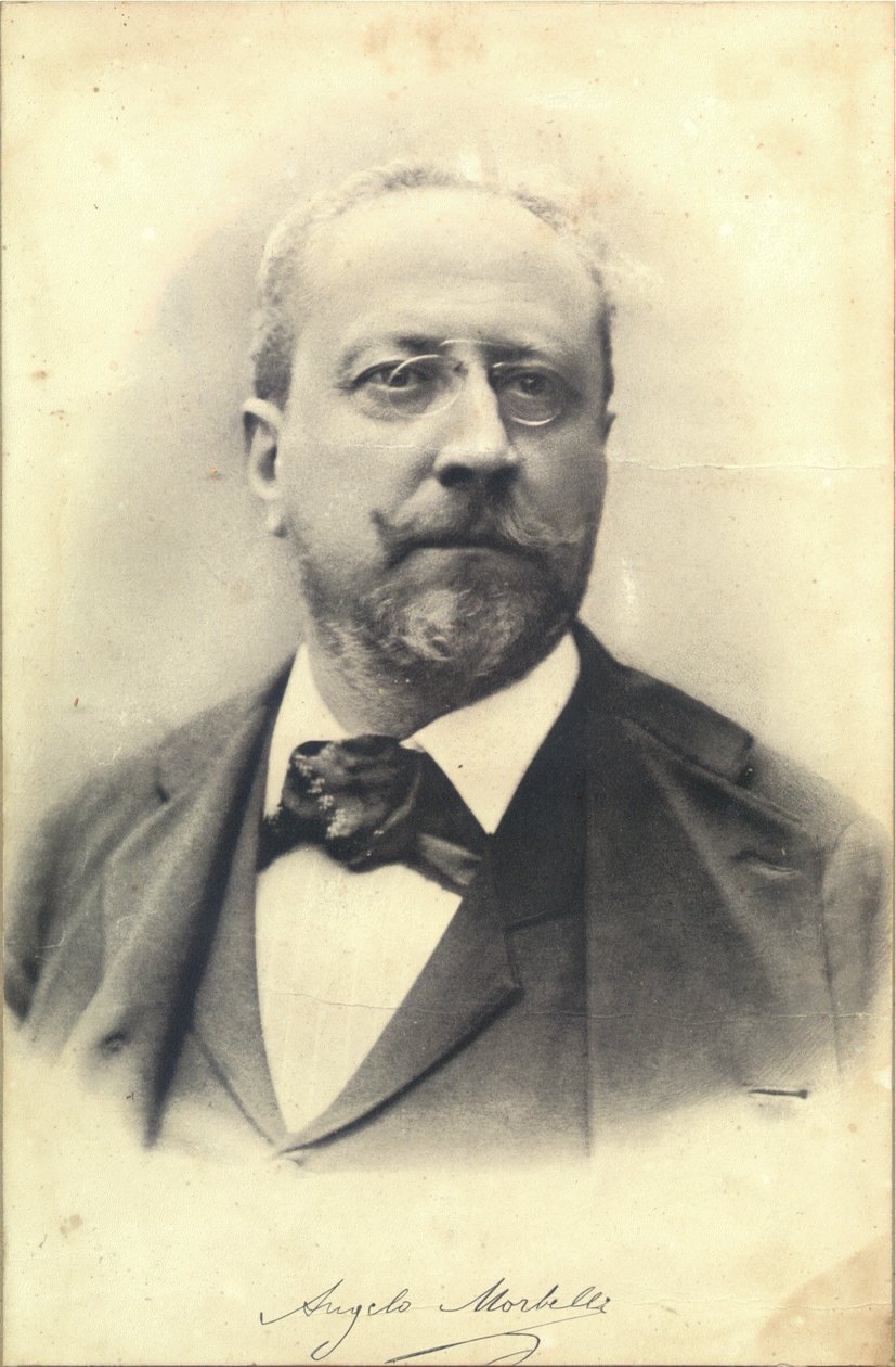 Retrato do pintor Angelo Morbelli 1853-1919, c. 1900. de Unbekannt