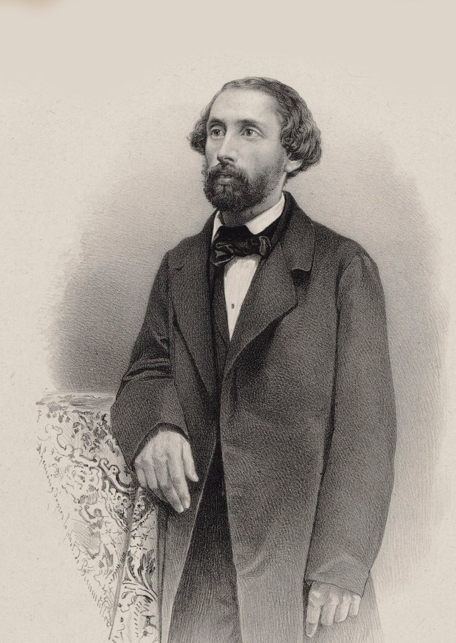 Retrato do pianista e compositor Julius Schulhoff 1825-1898, 1860. de Unbekannt