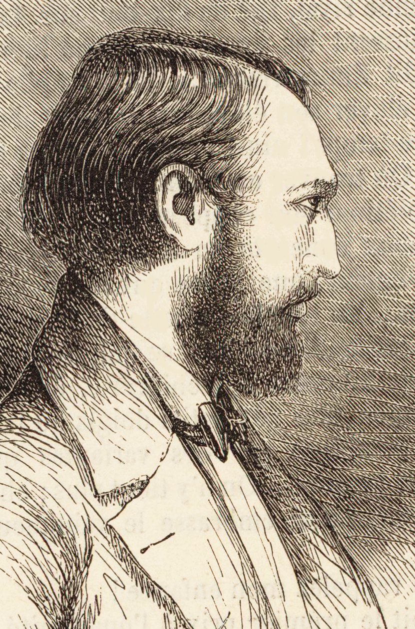 Retrato do pianista e compositor Louis Lacombe 1818-1884. de Unbekannt