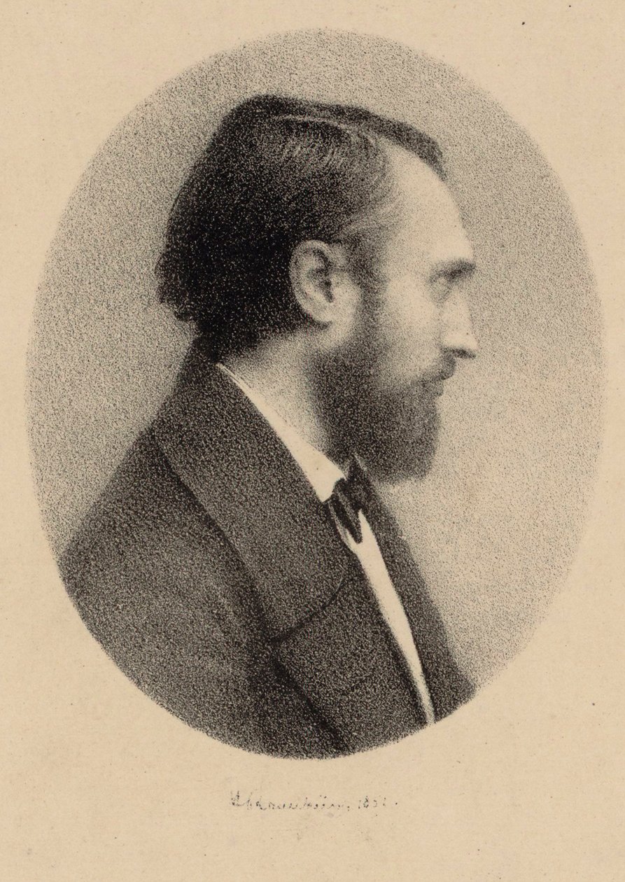 Retrato do pianista e compositor Louis Lacombe 1818-1884. de Unbekannt