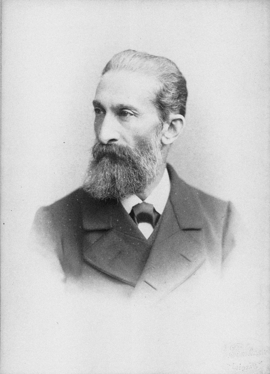 Retrato do pianista e compositor Salomon Jadassohn 1831-1902. de Unbekannt