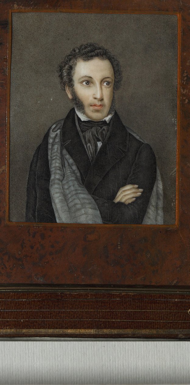 Retrato do poeta Alexander Sergeyevich Pushkin 1799-1837, primeiro trimestre do século XIX. de Unbekannt