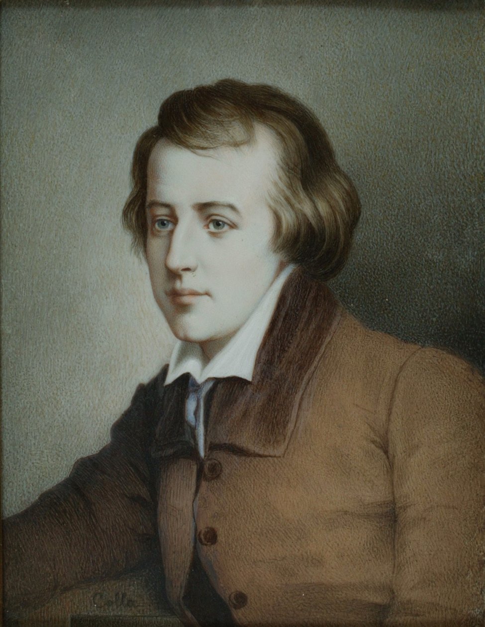 Retrato do poeta Heinrich Heine 1797-1856, ca 1825 de Unbekannt