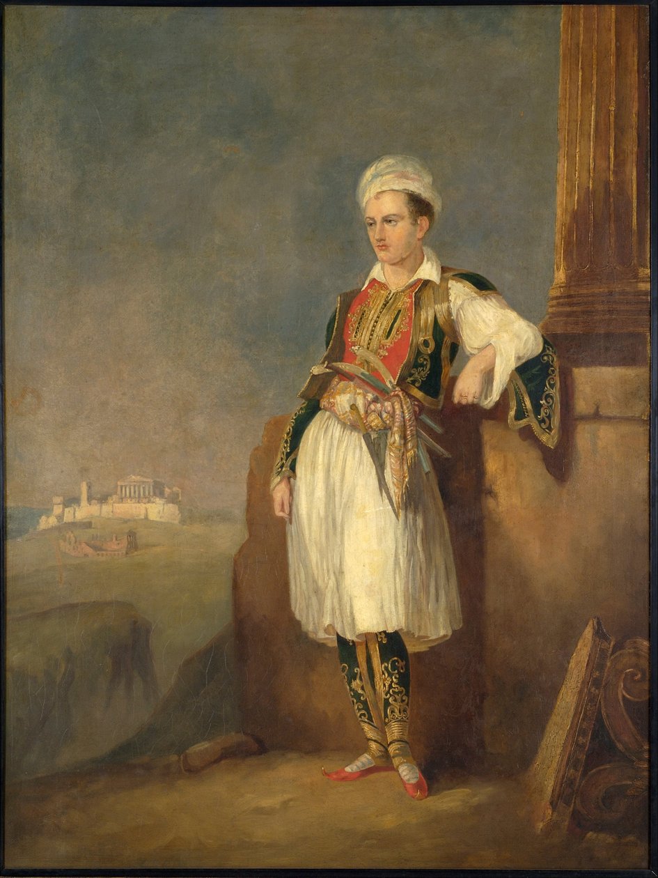 Retrato do poeta Lord George Noel Byron 1788-1824, 1830 de Unbekannt