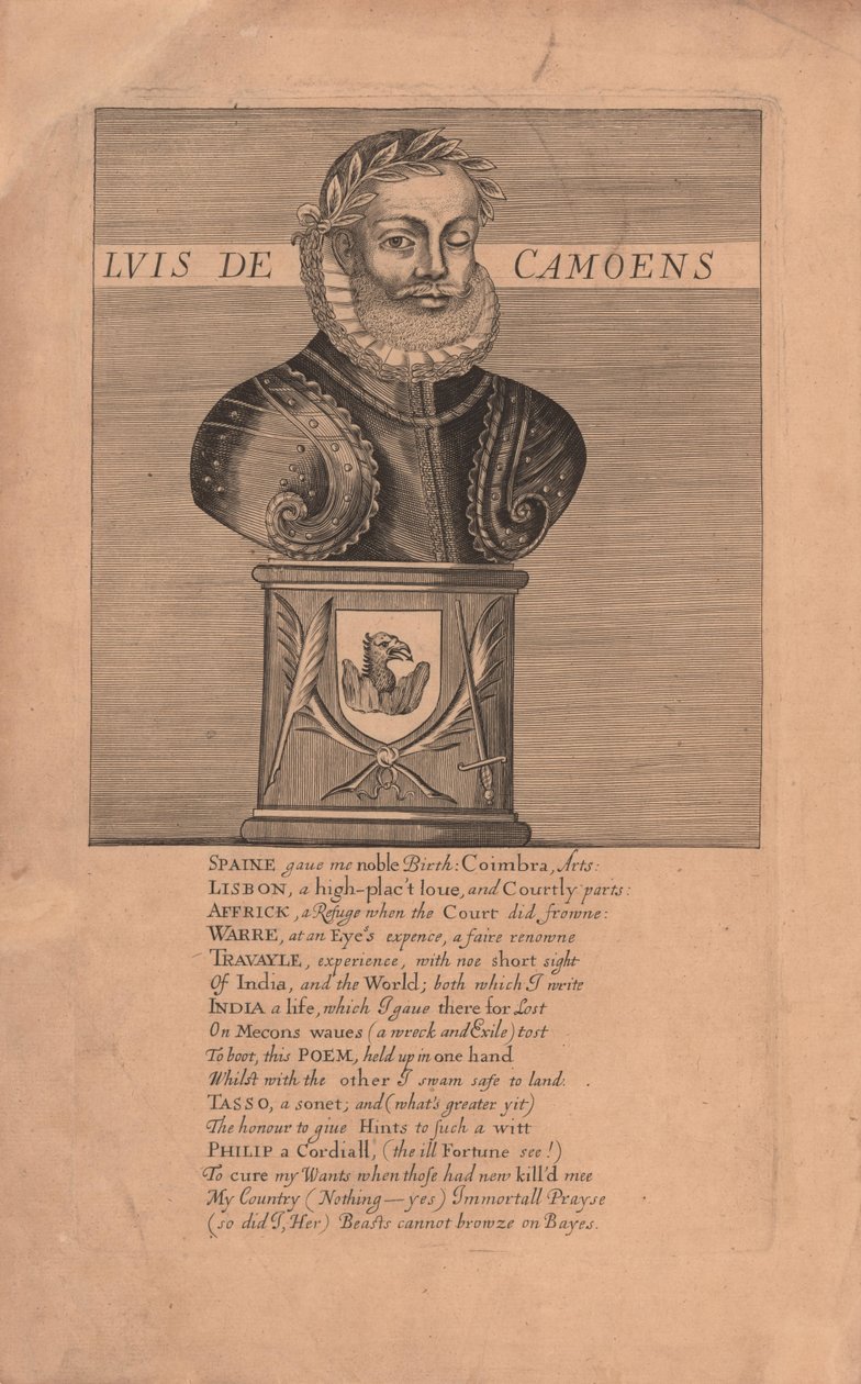 Portrait of the poet Luís Vaz de Camões c.1524-1580, 1655.  de Unbekannt