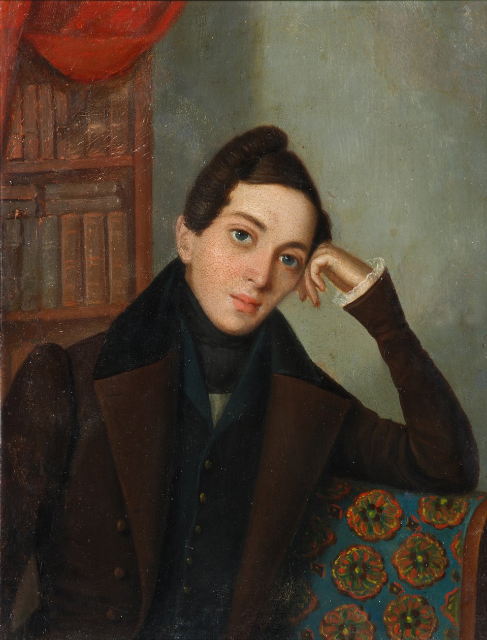 Retrato do poeta Yevgeny Abramovich Baratynsky 1800-1844, 1820 de Unbekannt