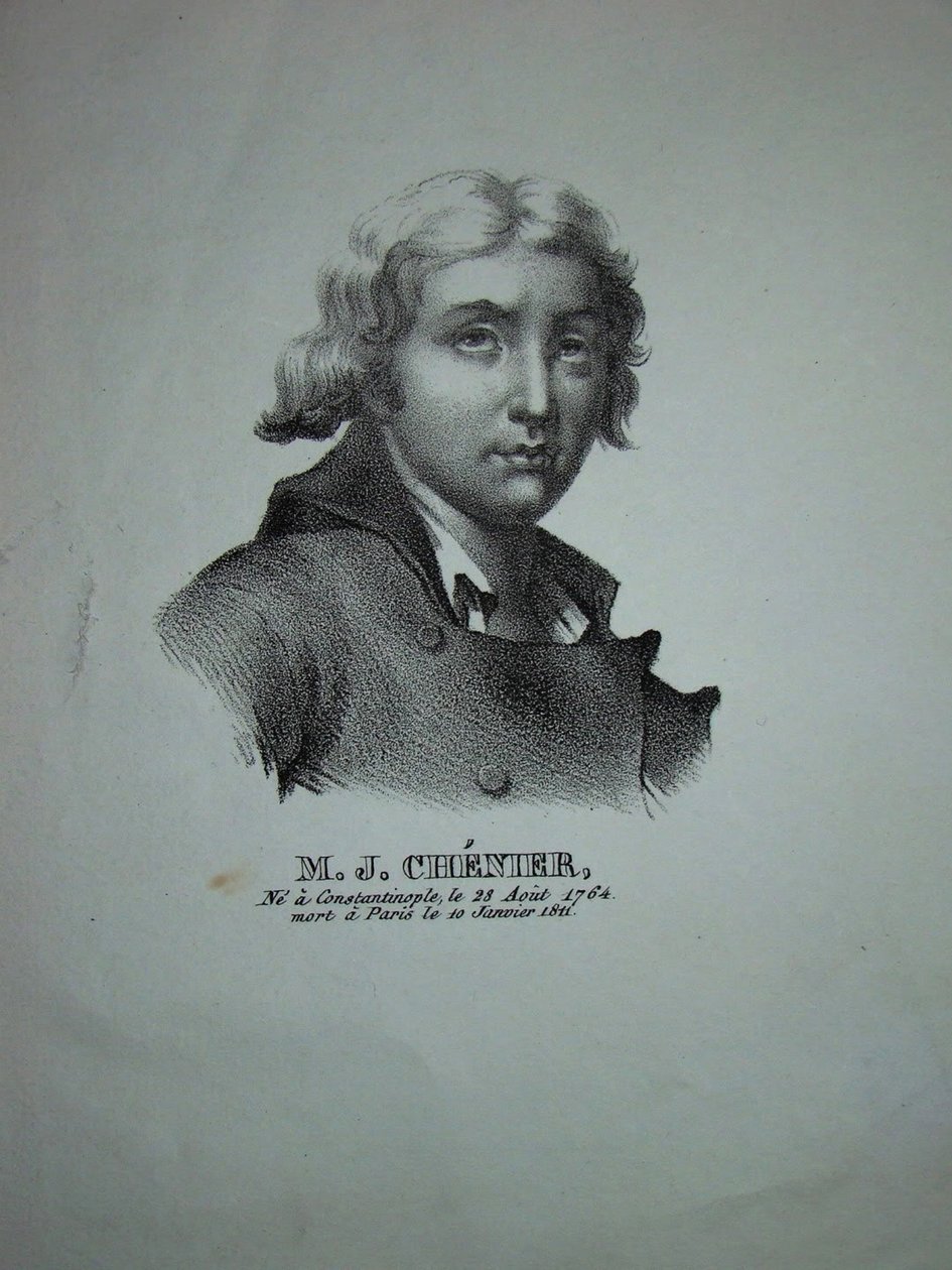 Retrato do poeta e dramaturgo Marie-Joseph Chénier 1764-1811 de Unbekannt