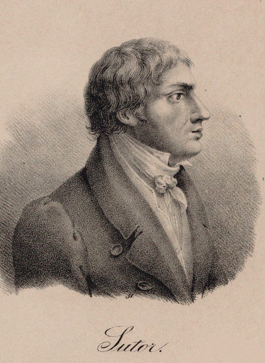 Retrato do cantor e compositor Wilhelm Sutor 1774-1828, ca 1825. de Unbekannt