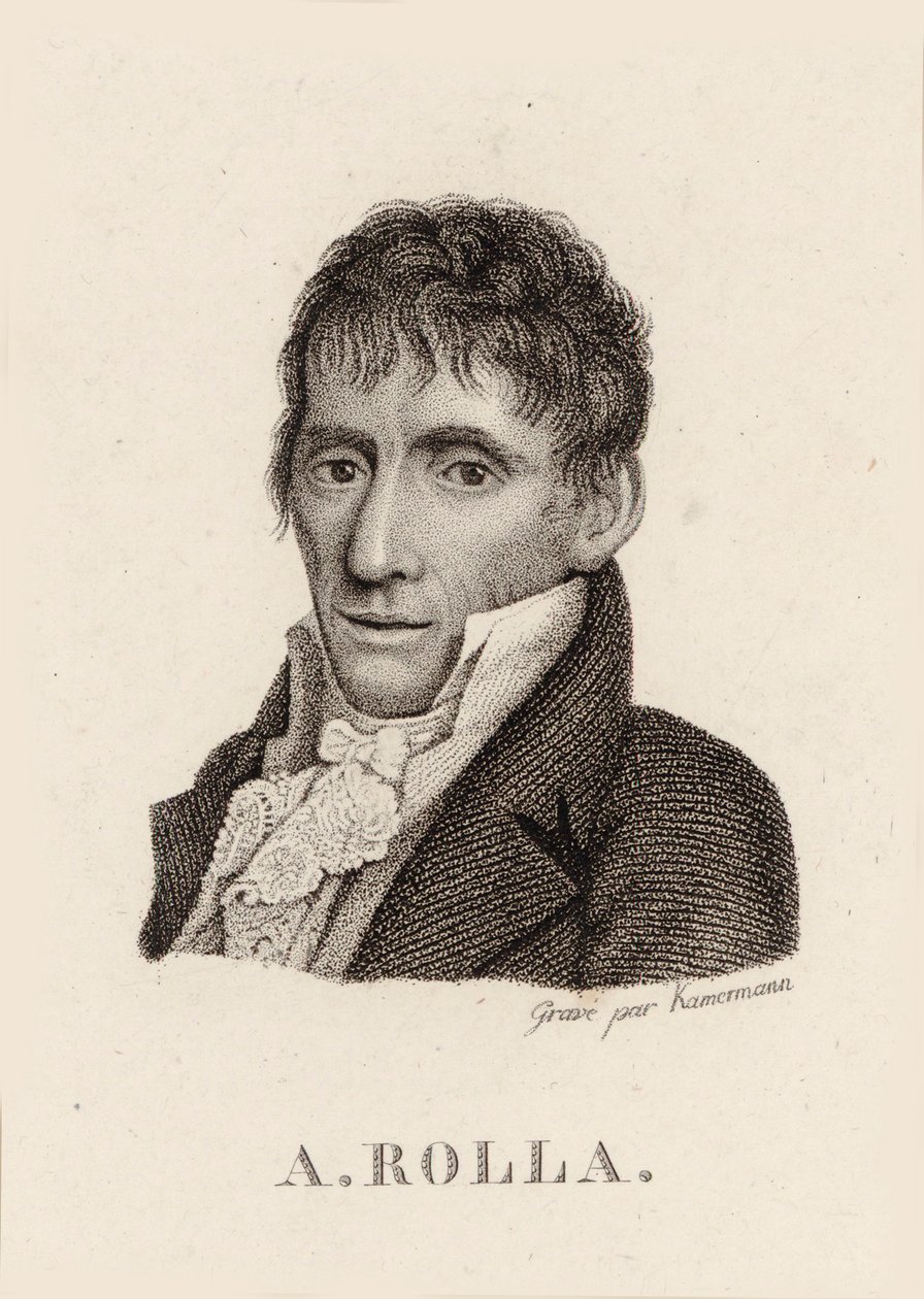 Retrato do violinista e compositor Alessandro Rolla 1757-1841, 1790. de Unbekannt