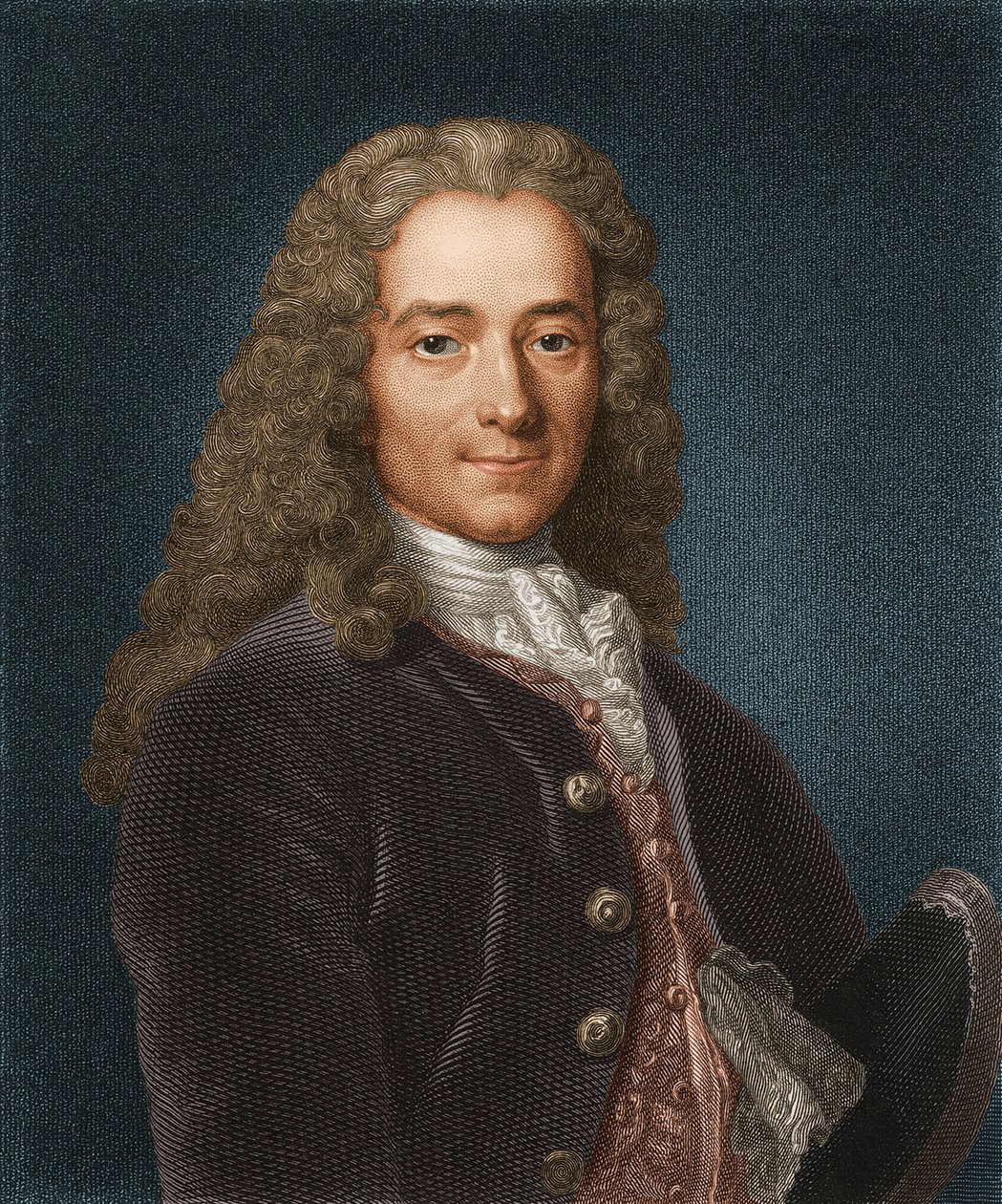 Retrato do escritor, ensaísta e filósofo François Marie Arouet de Voltaire 1694-1778, 1730s de Unbekannt