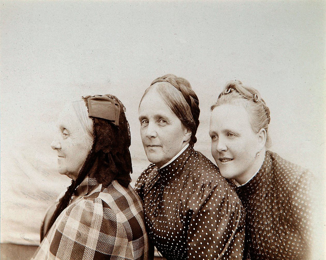 Retrato, de, três mulheres, rússia, 1890s de Unbekannt